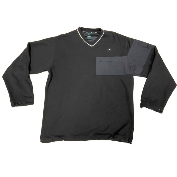Hugo Boss Golf Pullover Sweatshirt Black Bay Hill Men’s Size Large - Picture 1 of 14